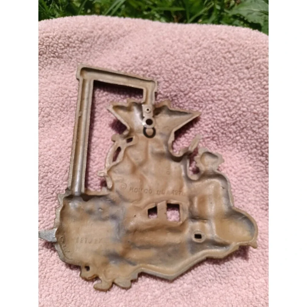 Vintage 1978 Homco Metal Wall Plaque Farmhouse Decor Apple Corn Kitchen Rustic